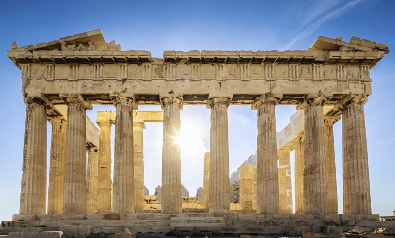 معبد البارثينون باليونان